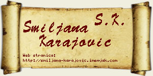 Smiljana Karajović vizit kartica